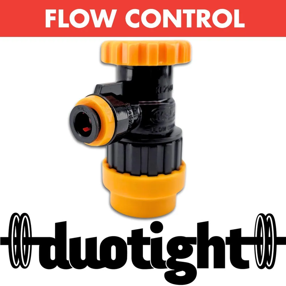 POK duotight 8mm x Flow Control Ball Lock Disconnect (Liquid Black   Yellow)