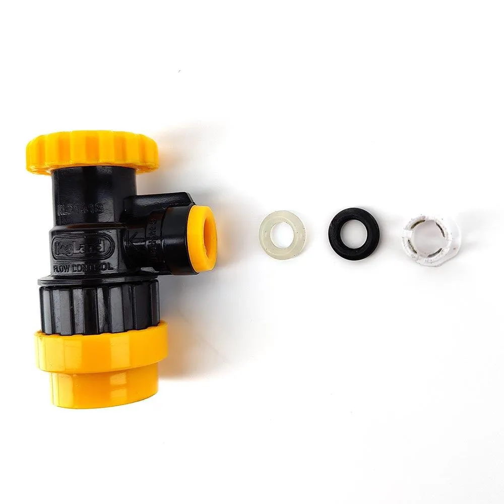 POK duotight 8mm x Flow Control Ball Lock Disconnect (Liquid Black   Yellow)