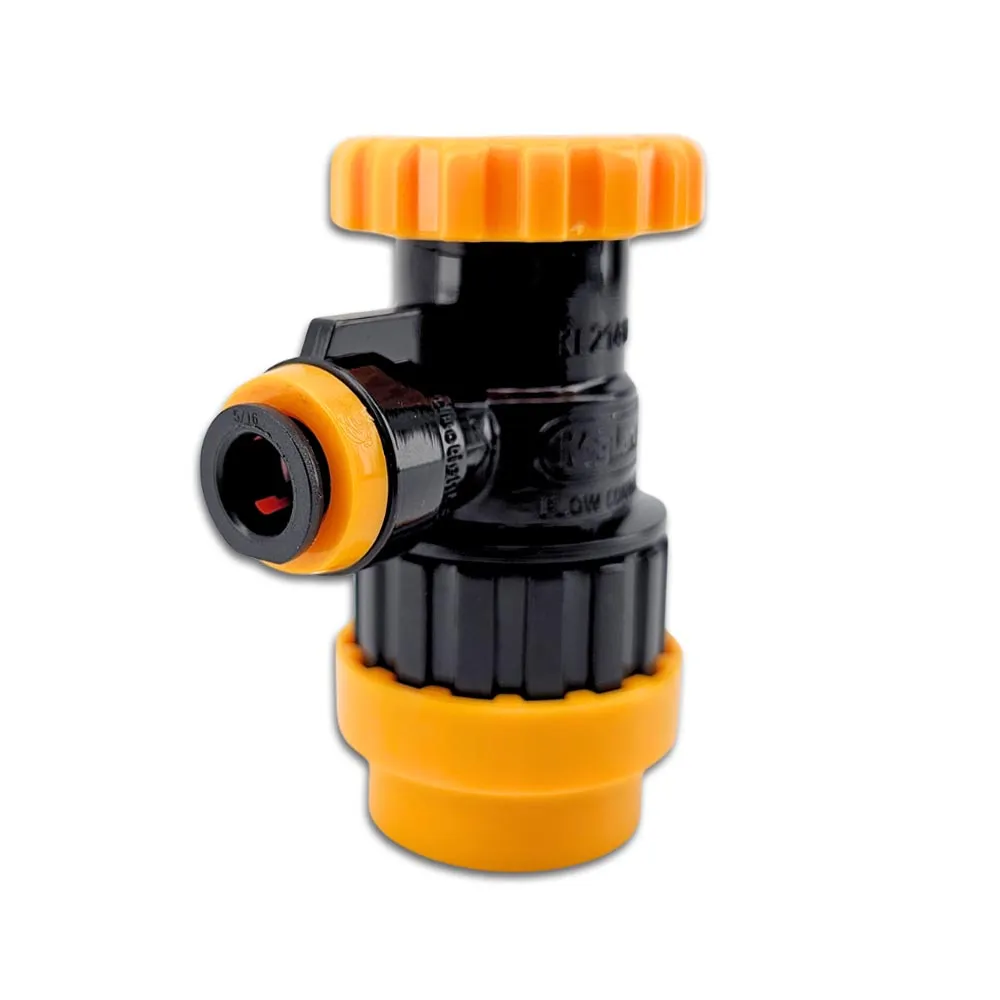 POK duotight 8mm x Flow Control Ball Lock Disconnect (Liquid Black   Yellow)