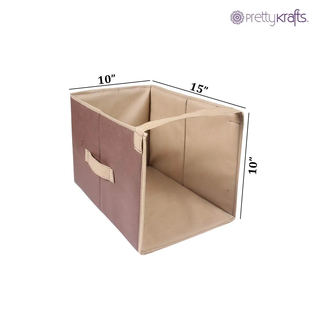 PrettyKrafts Shirt Stacker, Closet Organizer, Open Front, Shirts and Clothing Organizer, (Set of 2) BrownBeige