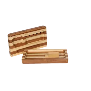 RAW Back Flip Striped Bamboo Rolling Tray