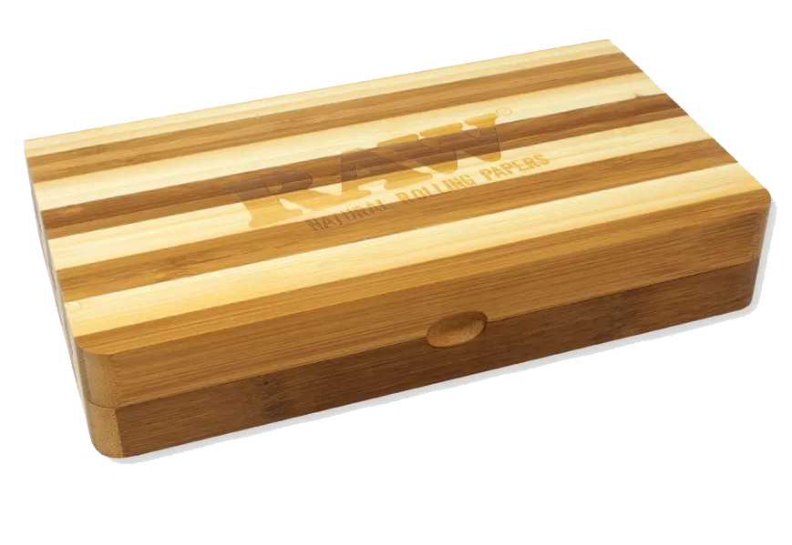 RAW Back Flip Striped Bamboo Rolling Tray