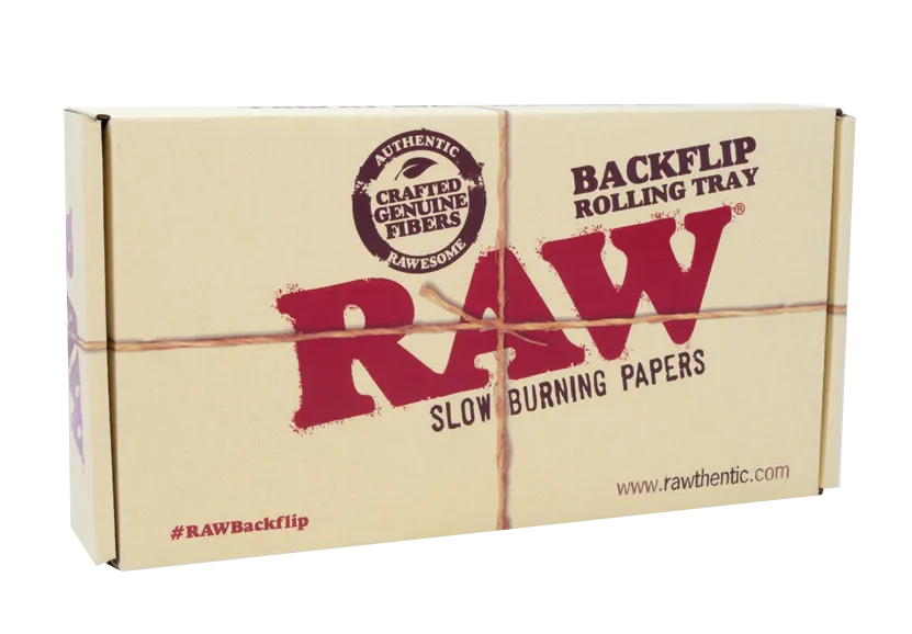 RAW Back Flip Striped Bamboo Rolling Tray