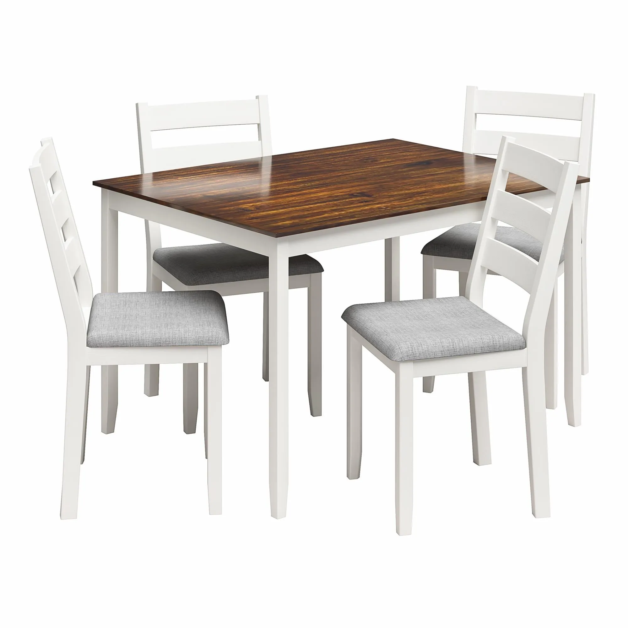 Reila 5-Piece Wood Dining Room Table Set for 4