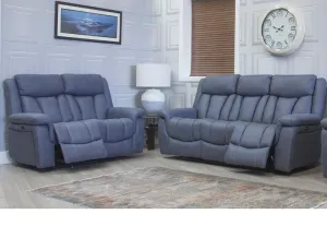 Santino 3RR 2RR Powered Sofas - Slate