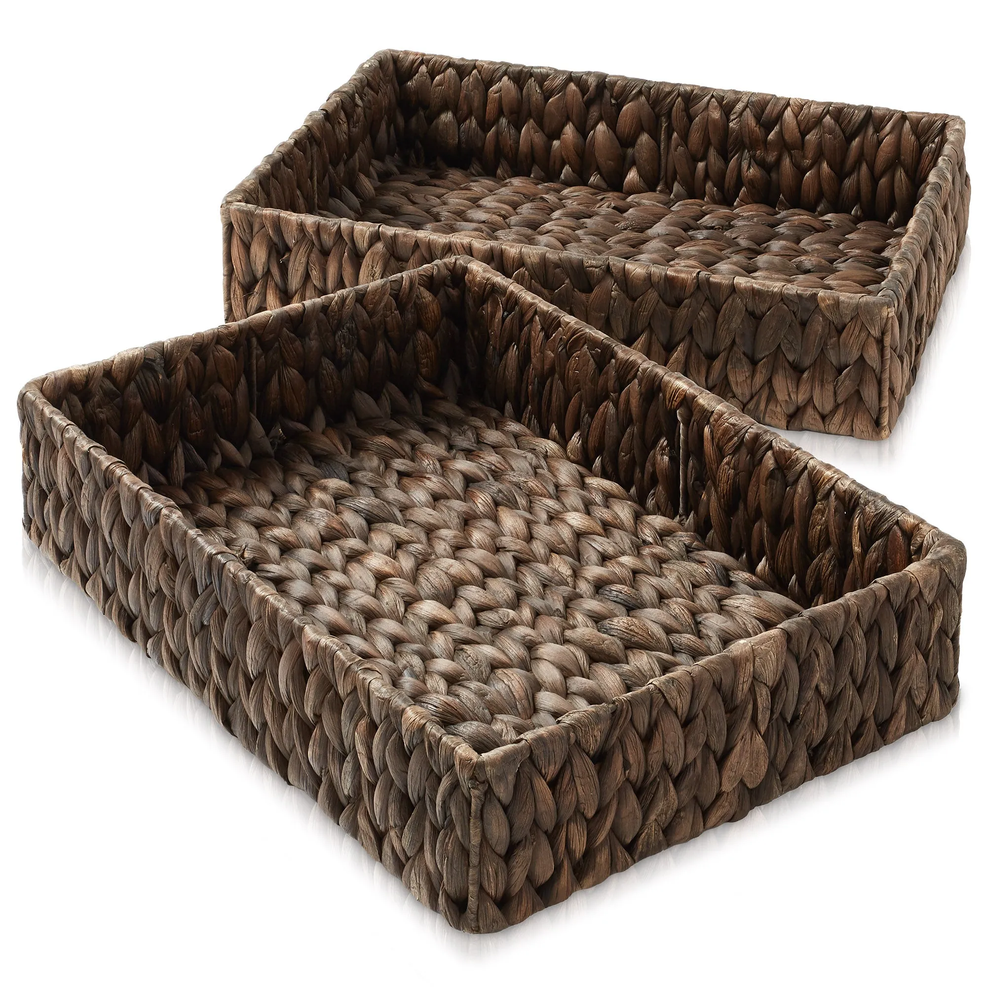 (Set of 2) Bathroom Storage Baskets, Seagrass - Water Hyacinth