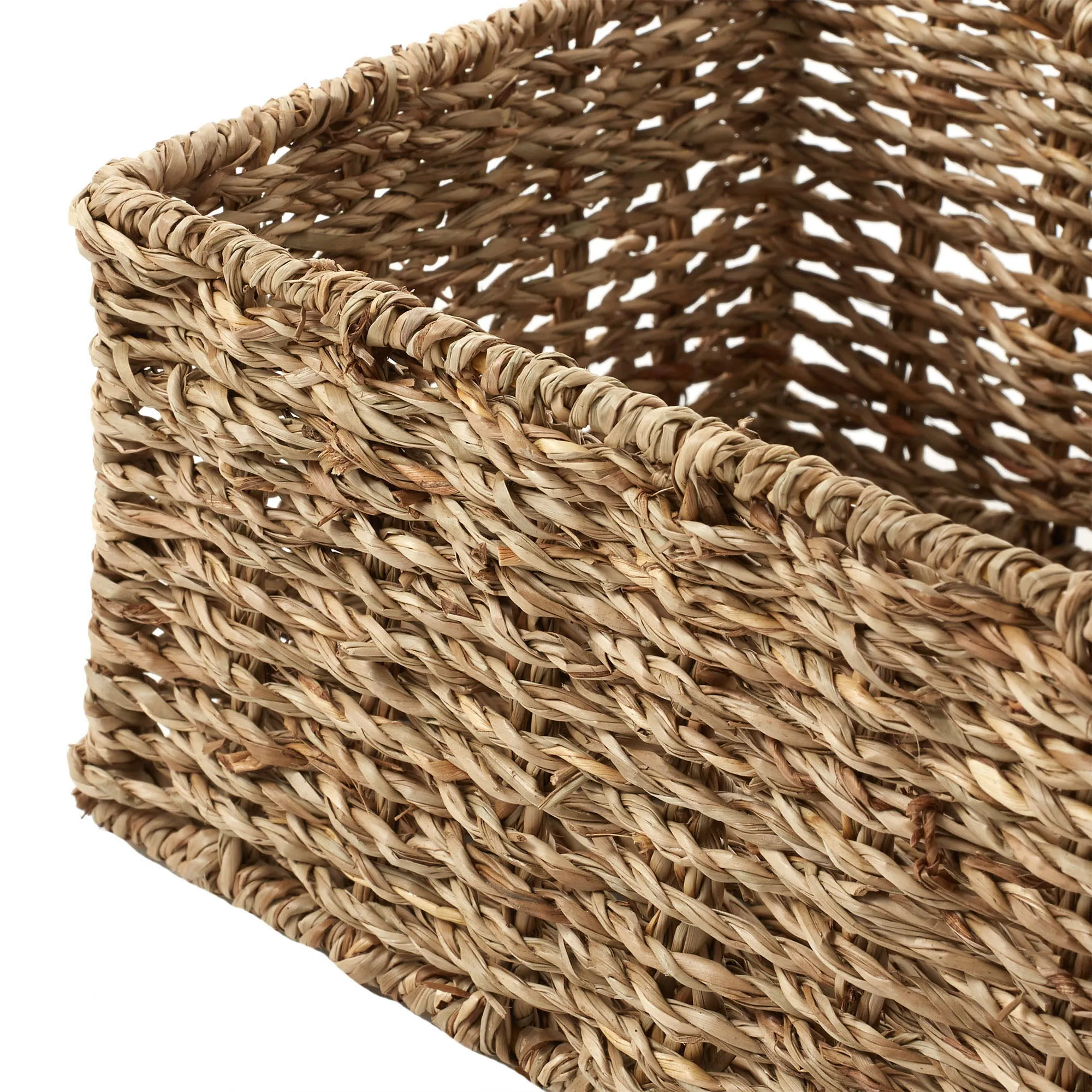 (Set of 2) Bathroom Storage Baskets, Seagrass - Water Hyacinth