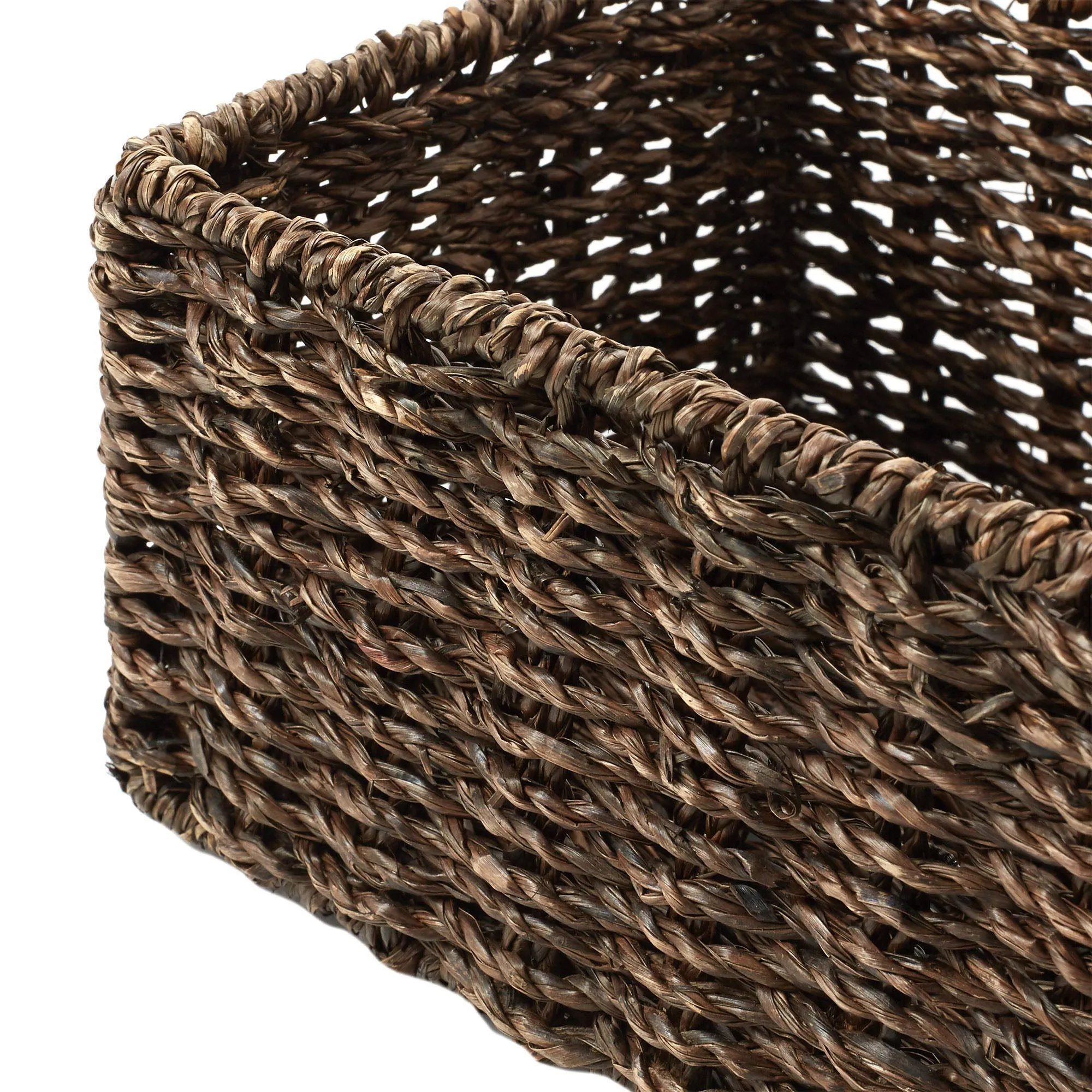 (Set of 2) Bathroom Storage Baskets, Seagrass - Water Hyacinth