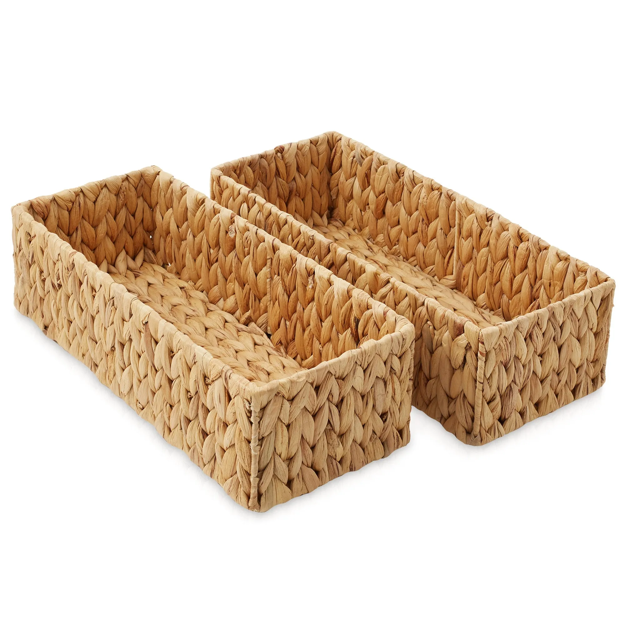 (Set of 2) Bathroom Storage Baskets, Seagrass - Water Hyacinth