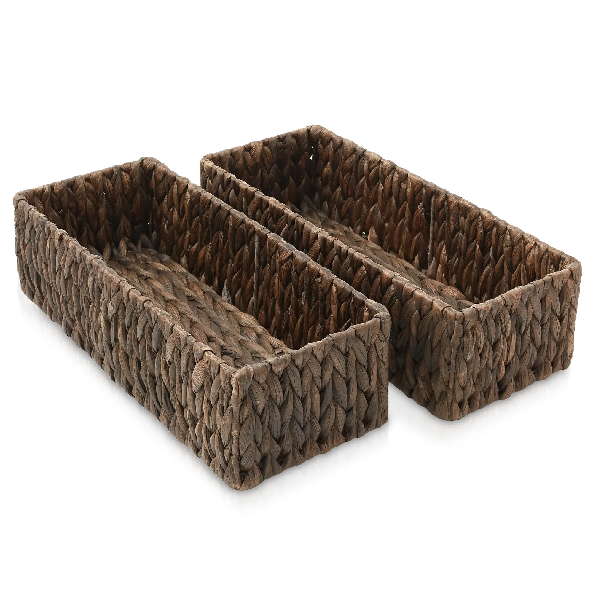 (Set of 2) Bathroom Storage Baskets, Seagrass - Water Hyacinth