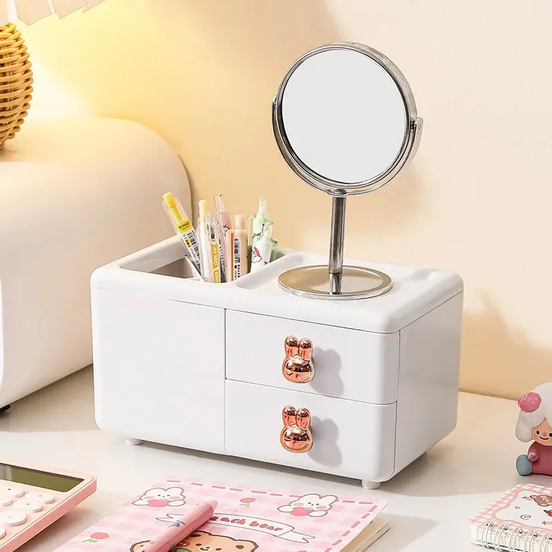 SINOTAO  -  Cute Storage Box Large Capacity Pen Holder Student Desktop Handbook Stationery Storage Box Drawer Ins Home Office Storage Bins