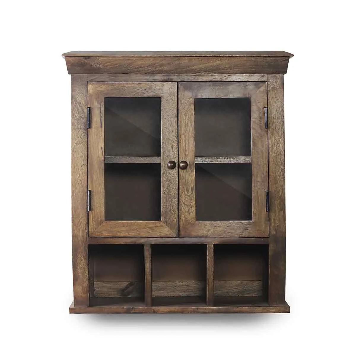 Solid Wood Double Door Bathroom Cabinet in 2 Sizes