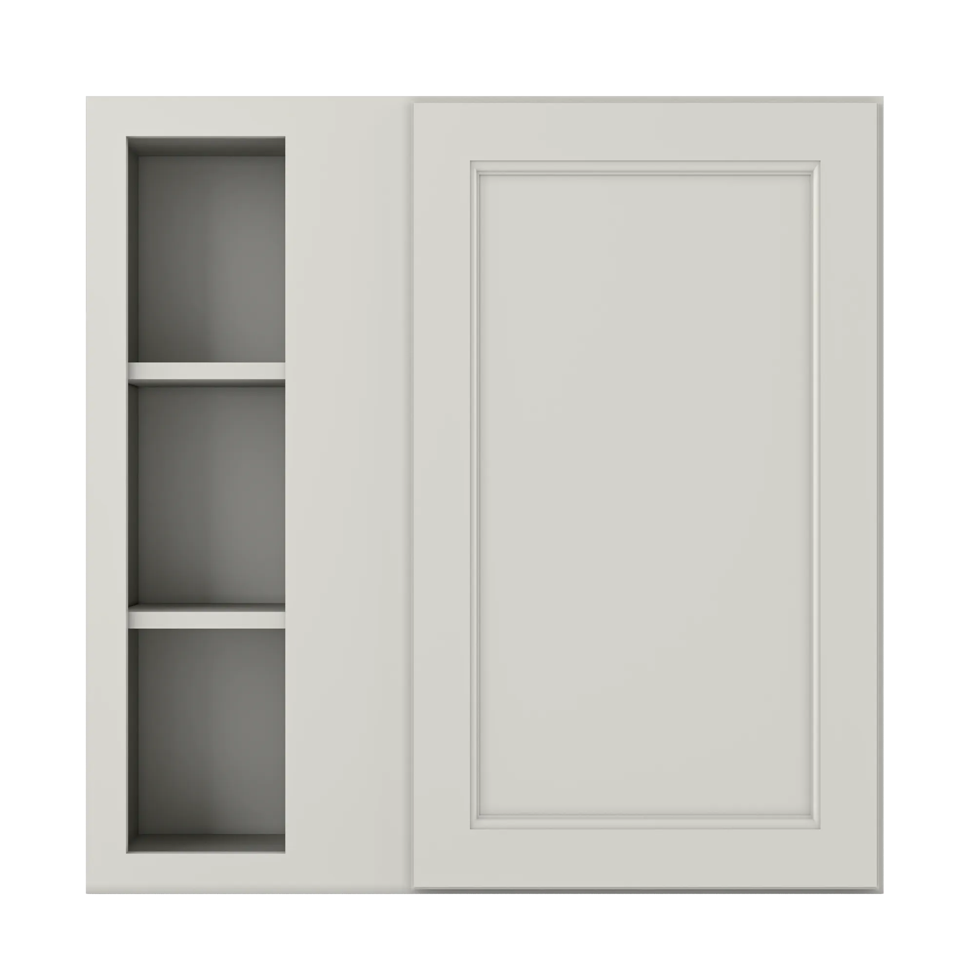 Square Corner Wall Blind Reversible Kitchen Cabinet SC3030 Milan Pearl 30 in. width 30 in. height 12 in. depth