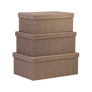 Storage Boxes set of 3, Sand Dunes  (Wholesale)