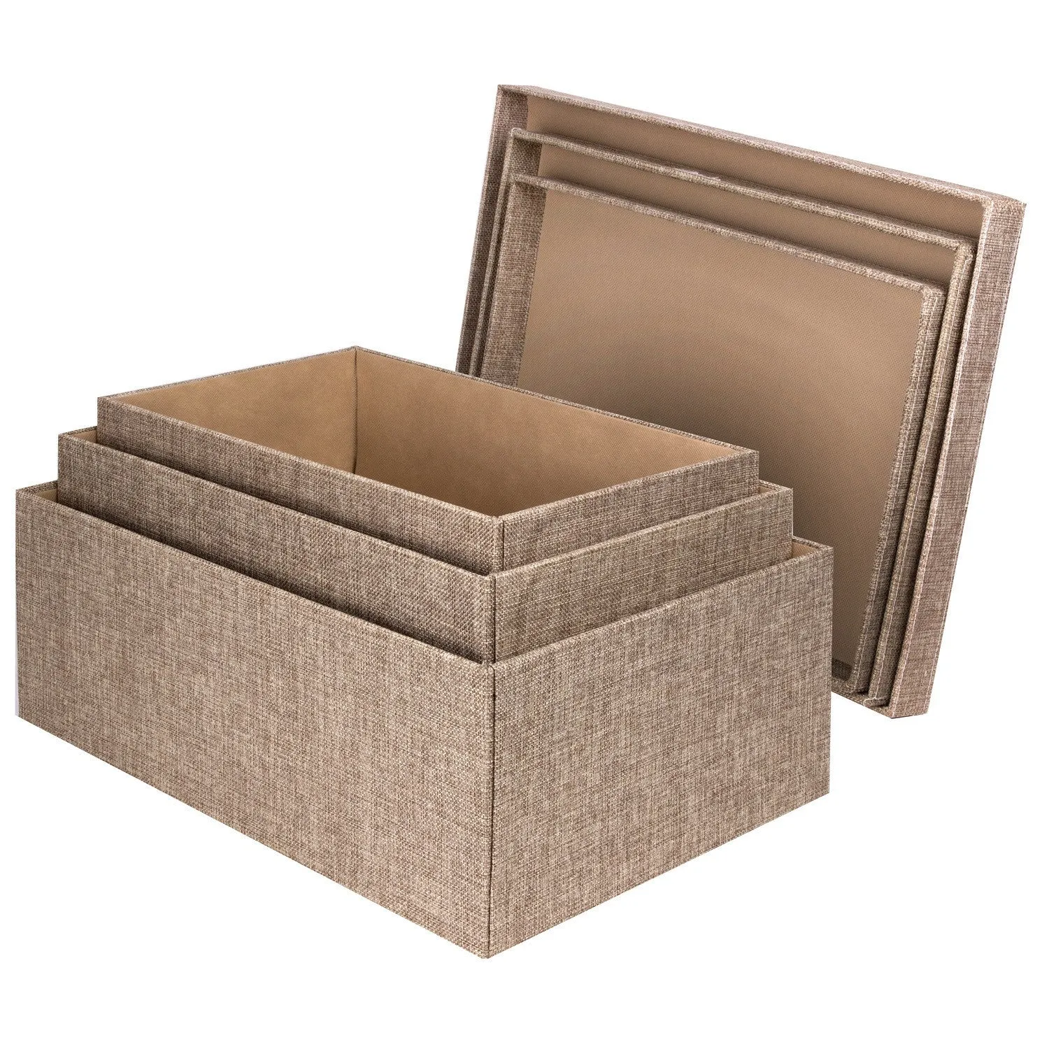 Storage Boxes set of 3, Sand Dunes  (Wholesale)