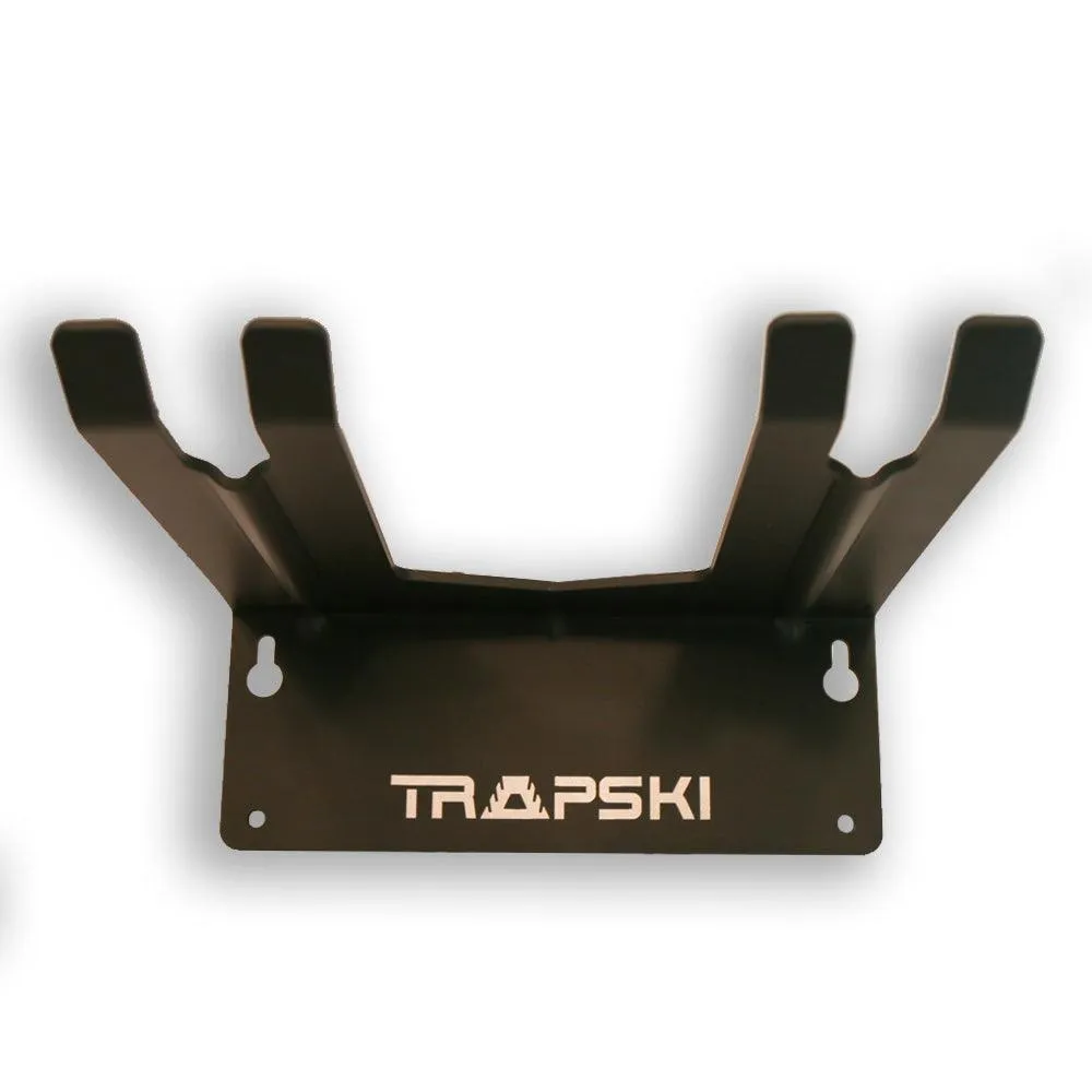 TRAPAWAY Wall Rack  | Garage Organizer for Yard Tools, Gear & Equipment | Holds Skis or Snowboard by Bindings | Aluminum | No Moving Parts to break or pinch points