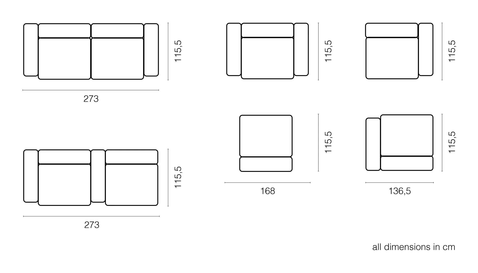 Vetsak Outdoor Sofa Two Seat M | 273x115.5x60cm