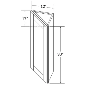 Wall End Kitchen Cabinet WEC1230 Milan Slate 12 in. width 30 in. height 12 in. depth