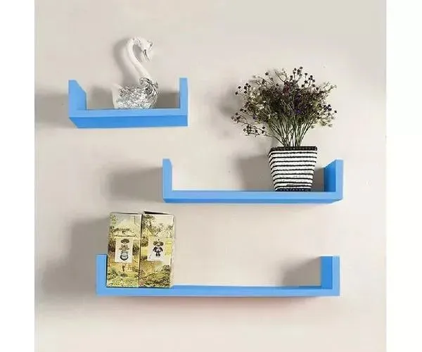 Wooden Handicraft Wall Decor Designer Wall Shelf Pack of 3