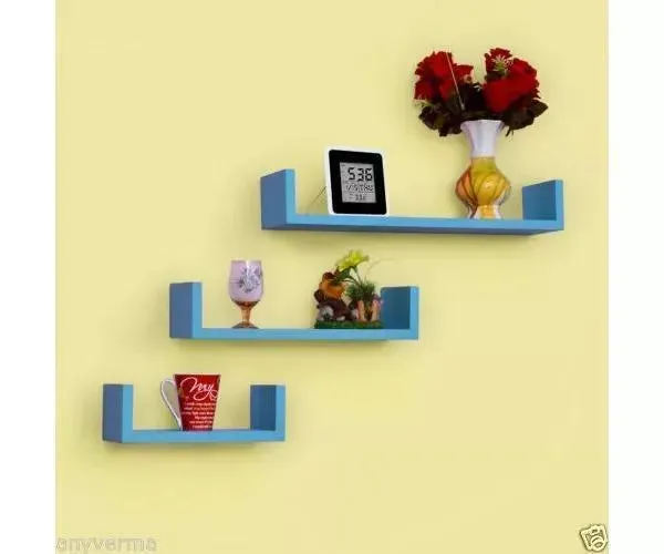 Wooden Handicraft Wall Decor Designer Wall Shelf Pack of 3