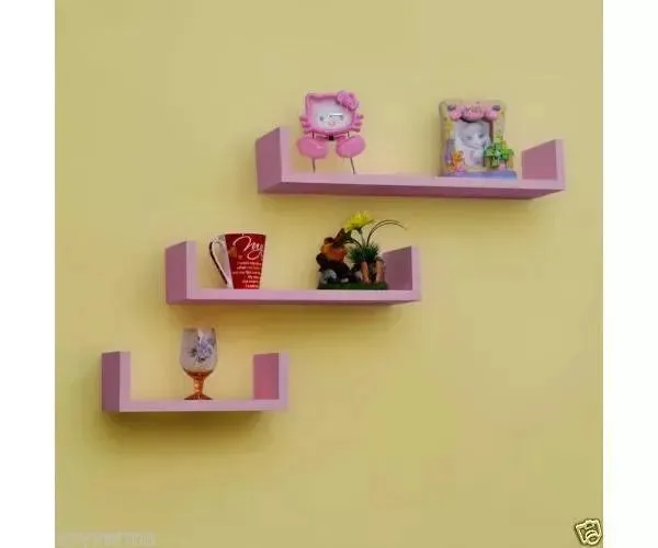 Wooden Handicraft Wall Decor Designer Wall Shelf Pack of 3