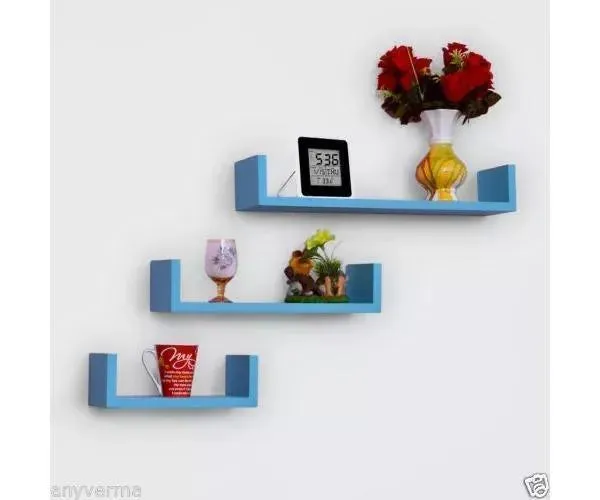 Wooden Handicraft Wall Decor Designer Wall Shelf Pack of 3