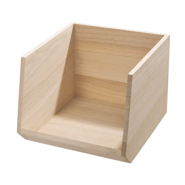 Wooden Open Front Bin