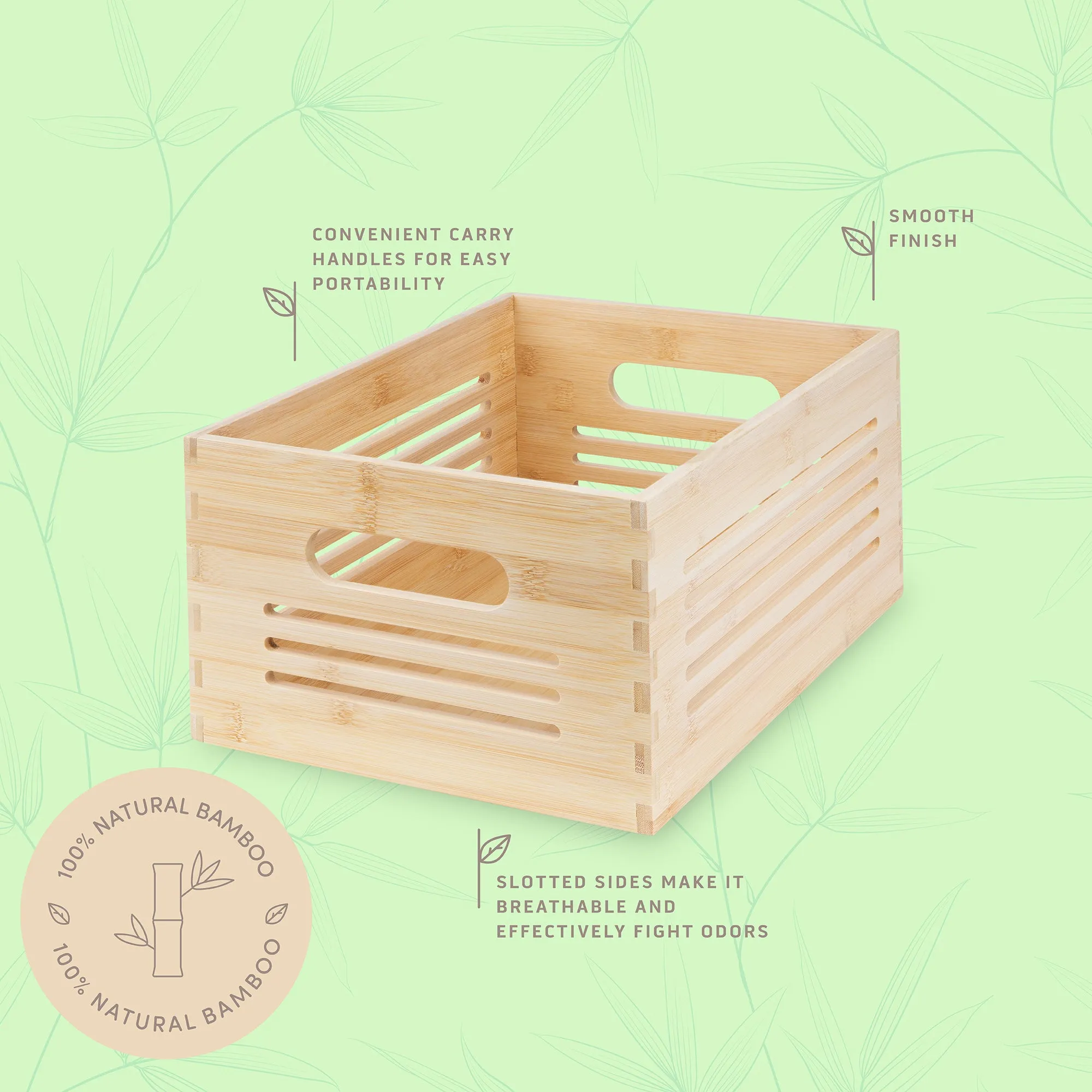 Wooden Storage Bin - Natural Large (Wholesale)