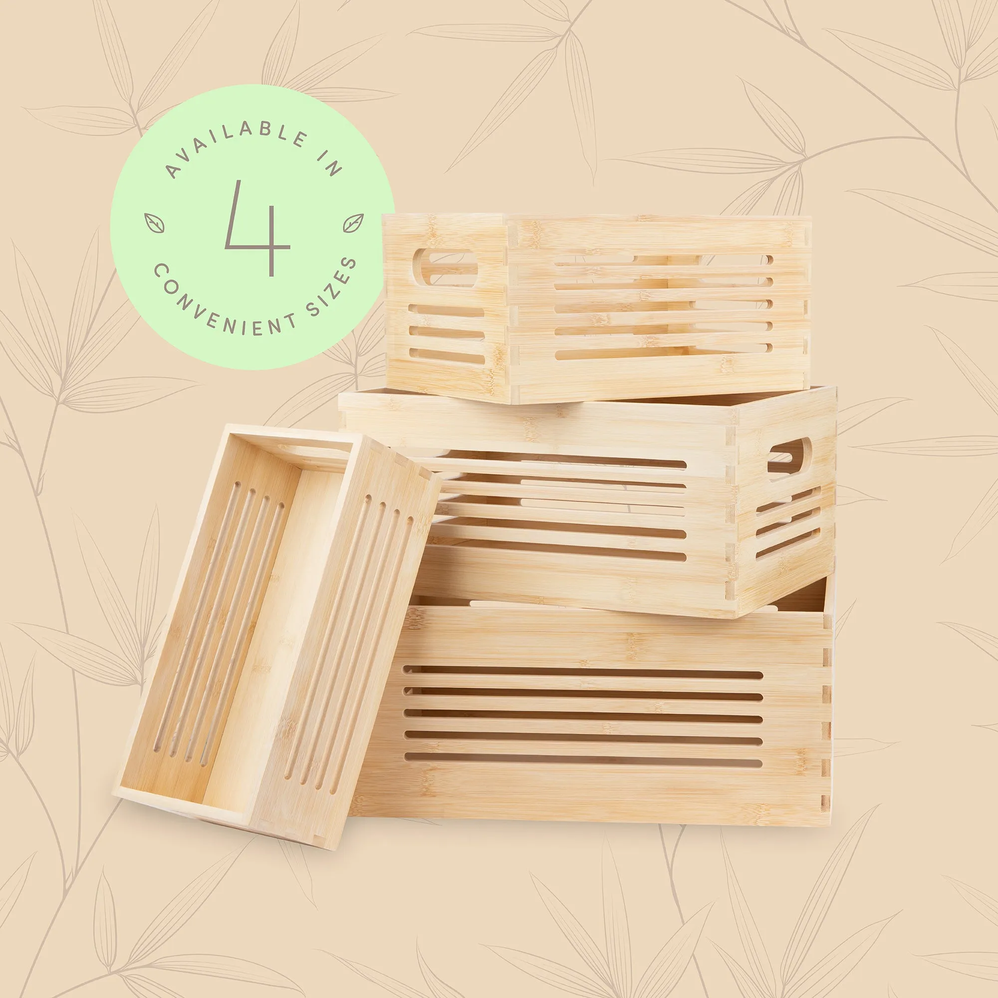 Wooden Storage Bin - Natural Large (Wholesale)