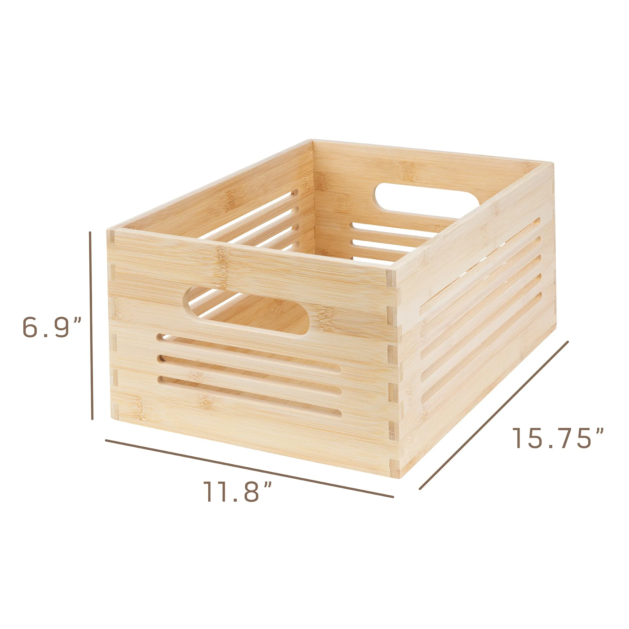 Wooden Storage Bin - Natural Large (Wholesale)